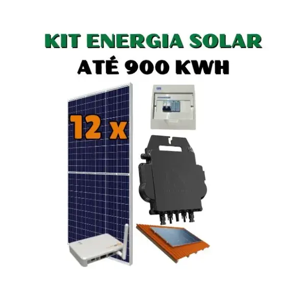 Kit Energia Solar 900 kWh Mês