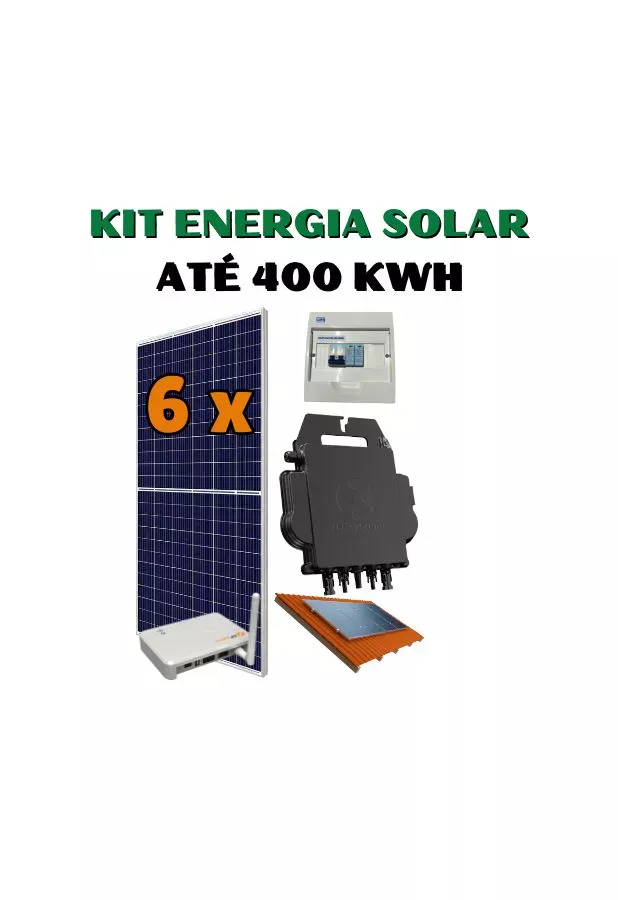Kit Energia Solar 400 kWh Mês