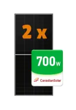 Kit 2 Placas Fotovoltaicas Canadian 700W