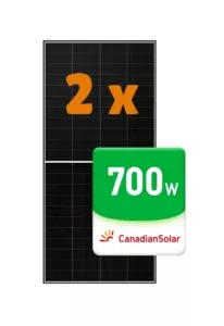 Kit 2 Placas Fotovoltaicas Canadian 700W