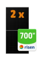 Kit 2 Placas Fotovoltaicas Risen 700W