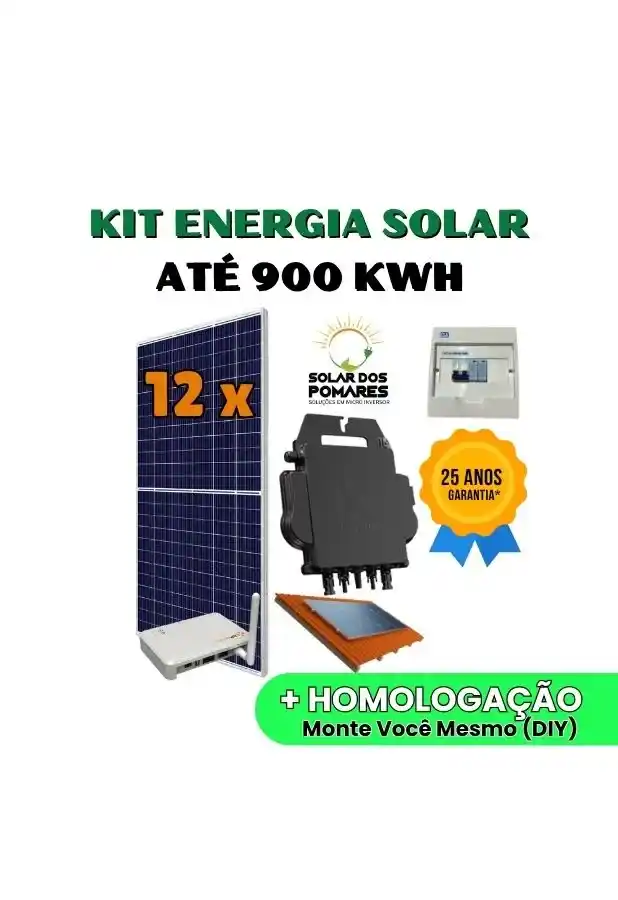 Kit Energia Solar 900 kWh Mês APS