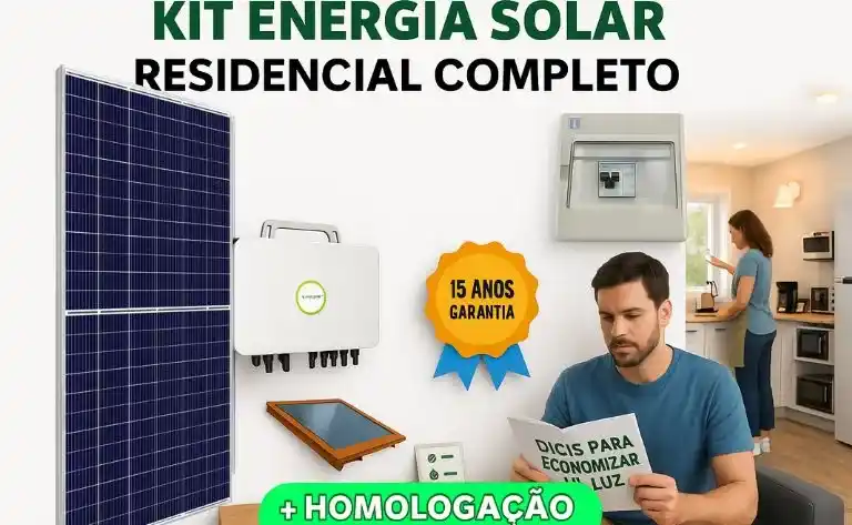 Kit de Energia solar on grid com instalação inclusa