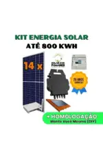 Kit Energia Solar 800 kWh Mês