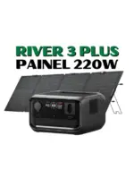 Kit Energia Solar para Ventilador - Ecoflow River 3 Plus e Painel 220W