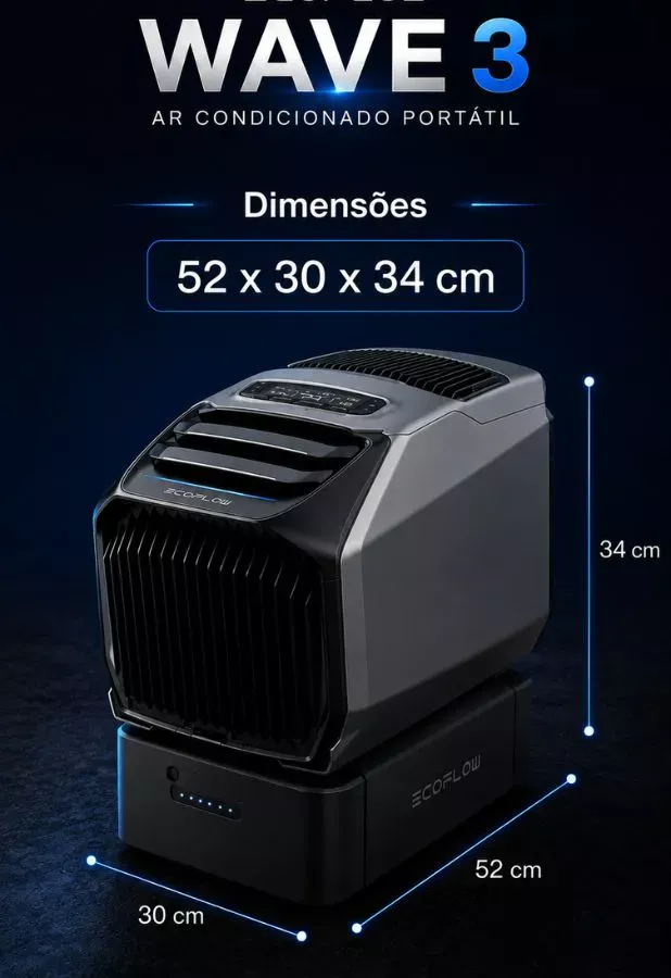 その他 ECOFLOW WAVE3 EcoFlow Wave 3 | 6100 BTUs - Ar Condicionado Portátil
